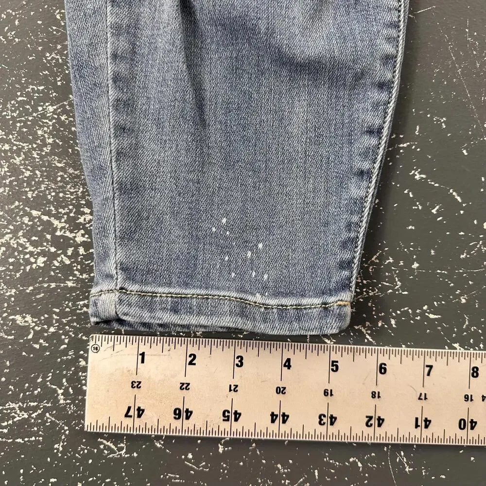 Judy Blue Jeans 36x28 Blue Distressed Skinny Fit Cropped Hi Rise Mom (18W) - Picture 4 of 8